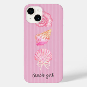 Coquette Beach Girl Watercolor Seashells & Pearl Case-Mate iPhone 14 Case
