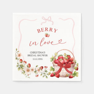 Coquette Berry in Love Bridal Shower Napkins
