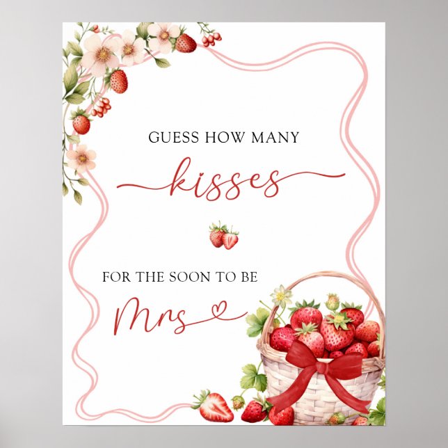 Coquette Berry In Love Guess How Many Kisses Poster (Front)