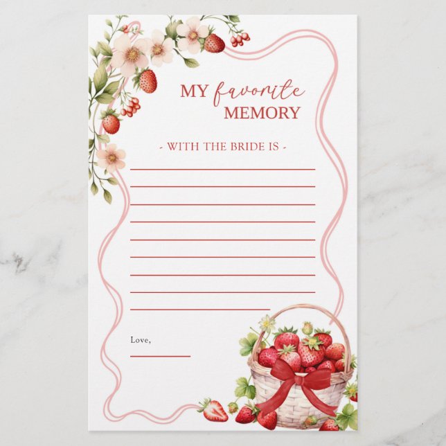 Coquette Berry in Love My Favorite Memory Game (Front)