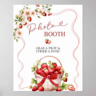 Coquette Berry In Love  PhotoBooth Party Sign