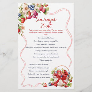 Coquette Berry in Love Scavenger Hunt Games Card