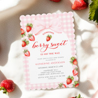 Coquette Berry Sweet Strawberry Baby Shower
