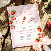Coquette Berry Sweet Strawberry Baby Shower