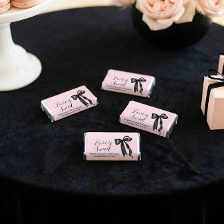 Coquette Black Bow Blush Pink Love is Sweet Hershey's Miniatures