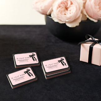 Coquette Black Bow Blush Pink Love is Sweet Matchboxes
