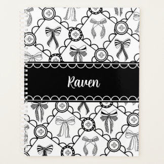 Coquette Black Bow Planner