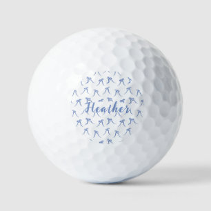 Coquette Blue and White Bows  Golf Balls