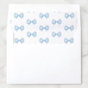 Coquette Blue Bow Pattern Envelope Liner