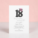 Coquette Bow 18th Birthday Graduation Party Invitation<br><div class="desc">Coquette Bow Pink Graduate | 18th Birthday Party | College Graduation Party Invitation</div>