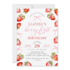 Coquette Bow Berry First Strawberry First Birthday