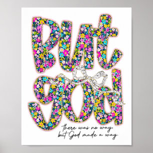 Coquette Bow Bible Jesus Religious Christian Flora Poster