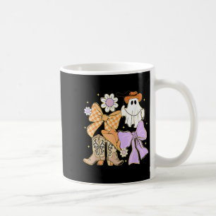 Coquette Bow Boo Ghost Boots Western Cowboy Cowgir Coffee Mug