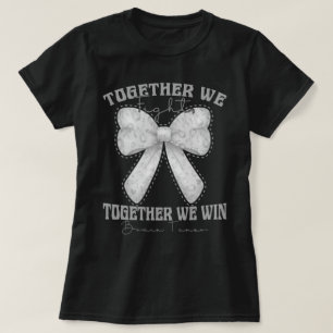 Coquette Bow Brain Tumor Awareness Aesthetic T-Shirt