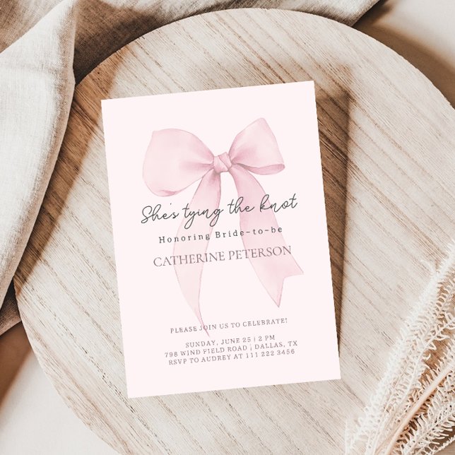 Coquette Bow Bridal Shower Invitation (Creator Uploaded)