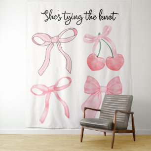 Coquette Bow Bridal Shower Photo Backdrop