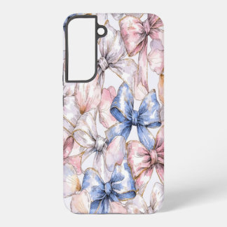 Coquette Bow & Cherry Blossom Romantic Pink Samsung Galaxy S22+ Case
