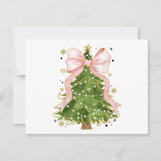 Coquette Bow Christmas Tree Holiday Girly Outfit W (Front)