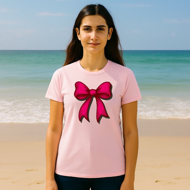Coquette Bow Customizable Template T-Shirt (Creator Uploaded)
