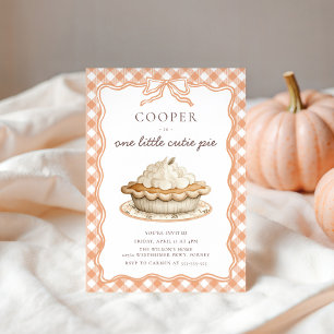 Coquette Bow Cutie Pie 1st Birthday Invitation