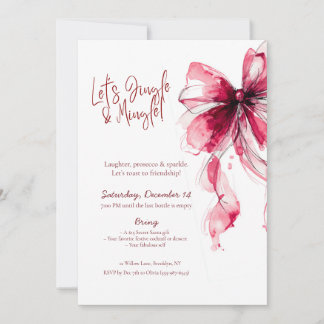 Coquette Bow Friendsmas Party Invitation