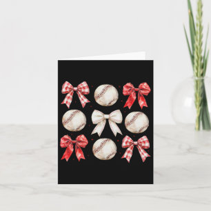 Coquette Bow Game Day Sell Softll Cheer Mama Mom L Card