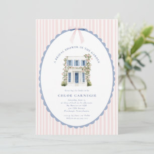 Coquette Bow Garden Manor Bridal Shower Invitation