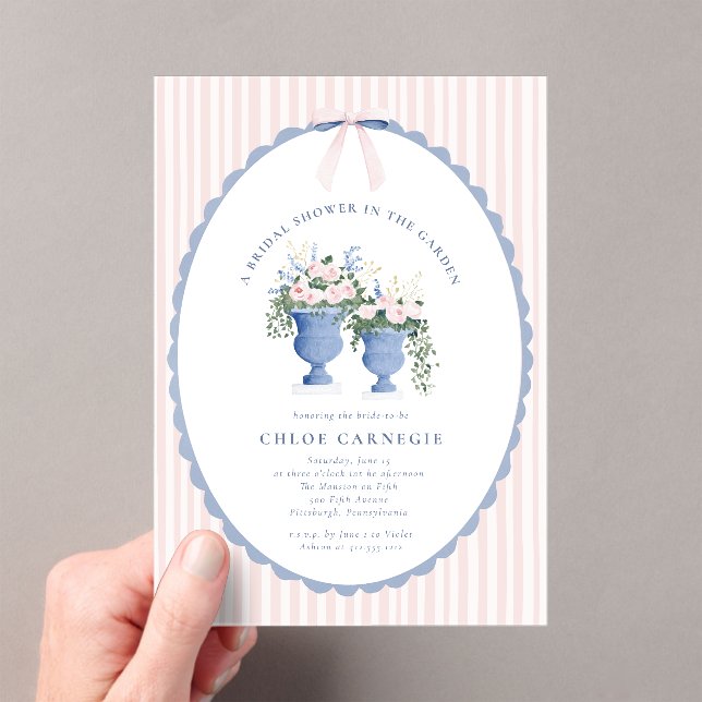 Coquette Bow Garden Manor Bridal Shower Invitation (Insitu (Handheld))