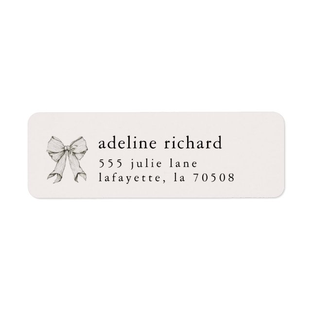 Coquette Bow Graduation Address Labels (Front)