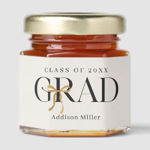 Coquette Bow Graduation Honey Jar Favors
