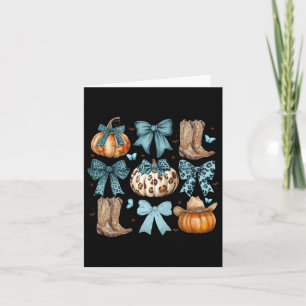 Coquette Bow Howdy Fall Western Pumpkin Boots Than Card