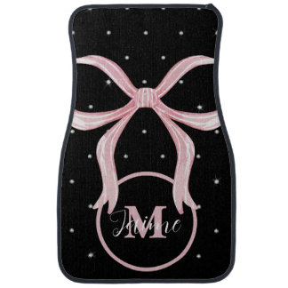 Coquette Bow Initial Personalized Name Car Floor Mat