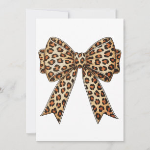 Coquette Bow Leopard Cheetah Sublimation Invitation