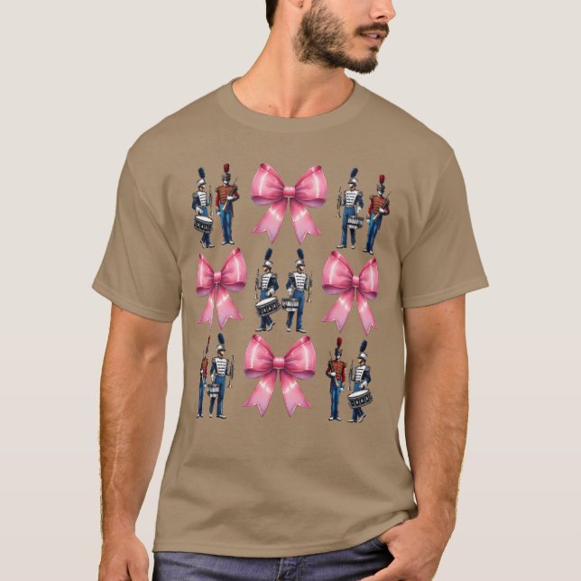 Coquette Bow Marching Band Musician Girl girl T-Shirt (Front)