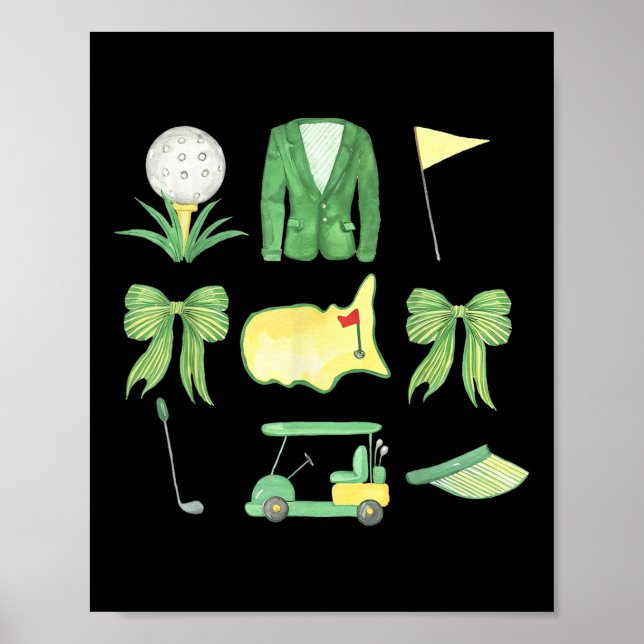 Coquette Bow Masters Golf Tournament Graphic For W Poster (Front)