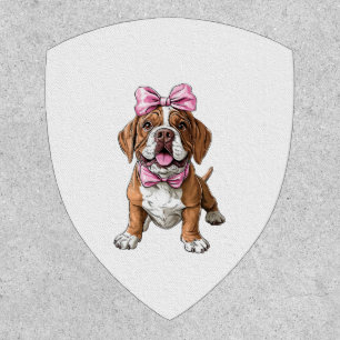 Coquette Bow Mastiff Dog Mom Girl Pink Patch