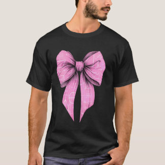 Coquette Bow Math Teacher Equation Back To School T-Shirt