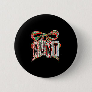 Coquette Bow Merry Christmas Aunt Grandma Xmas Paj Button