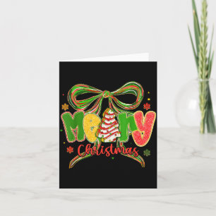 Coquette Bow Merry Christmas Xmas Family Pajamas H Card