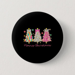 Coquette Bow Merry Christmas Xmas Tree Family Paja Button