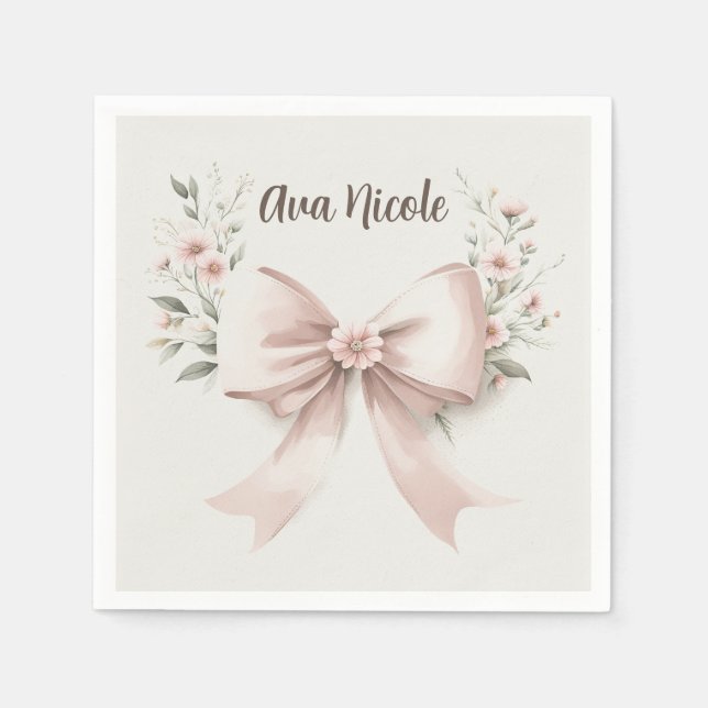Coquette Bow Napkins (Front)