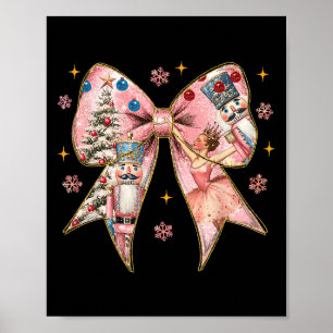 Coquette Bow Nutcracker Christmas Xmas Family Paja Poster