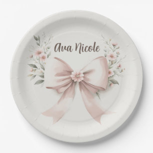 Coquette Bow Paper Plates