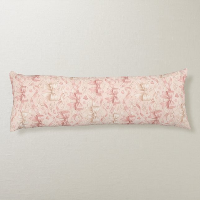 Coquette Bow Pattern Body Pillow (Back)