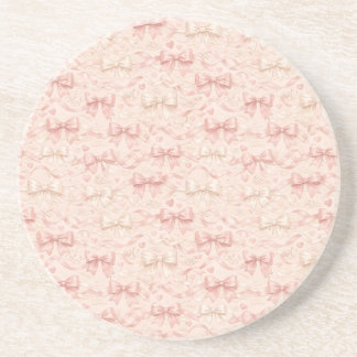 Coquette Bow Pattern Coaster