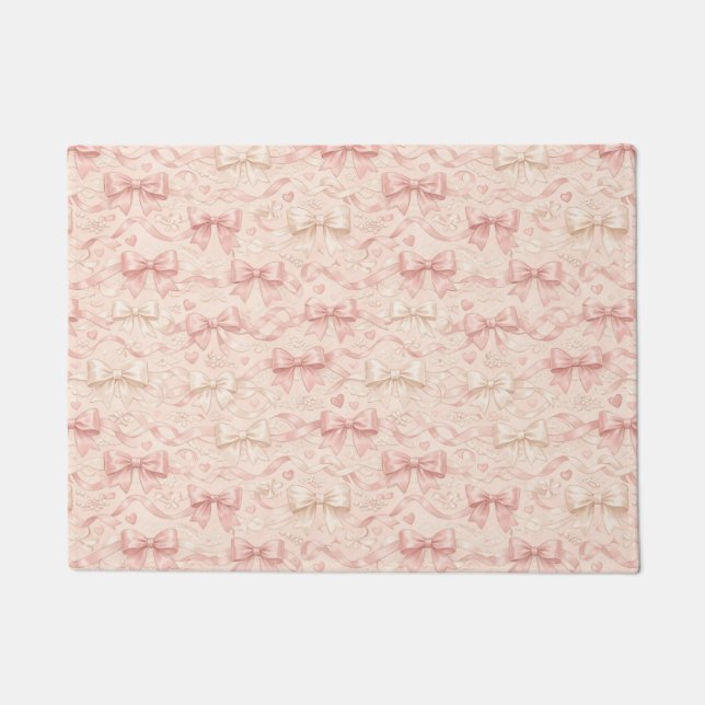 Coquette Bow Pattern Doormat (Front)