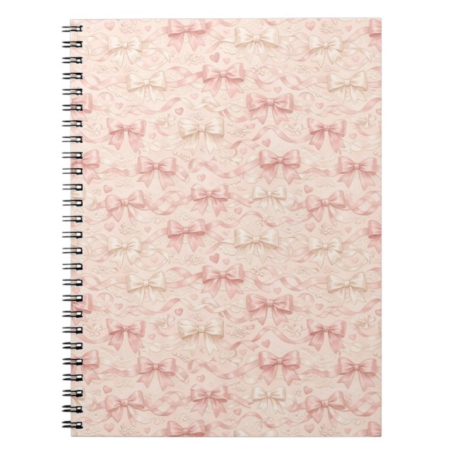 Coquette Bow Pattern Notebook (Front)