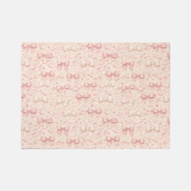 Coquette Bow Pattern Outdoor Rug (Front)