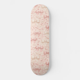 Coquette Bow Pattern Skateboard