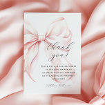Coquette Bow Pink Baby Shower Thank You Card<br><div class="desc">Celebrate the joyous arrival of a little girl with our pink bow coquette Thank You Card. A thoughtful way to thank your guests for celebrating your little one!</div>